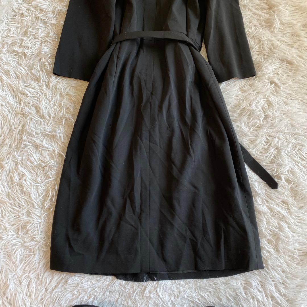 ESCADA ウエストベルト付き タック ロングワンピース 大きいサイズ 44