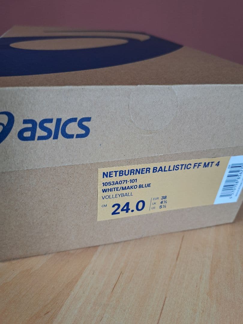 asics バレーシューズ FlyteFoam ホワイト/ネイビー 24センチ