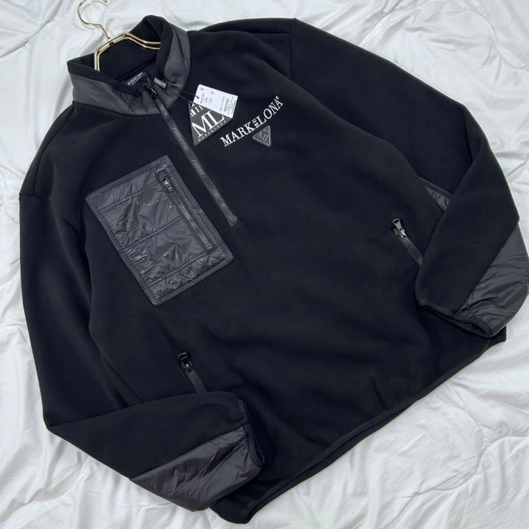 新品 24AW MARK&LONA ハーフジップフリースジャケット 50