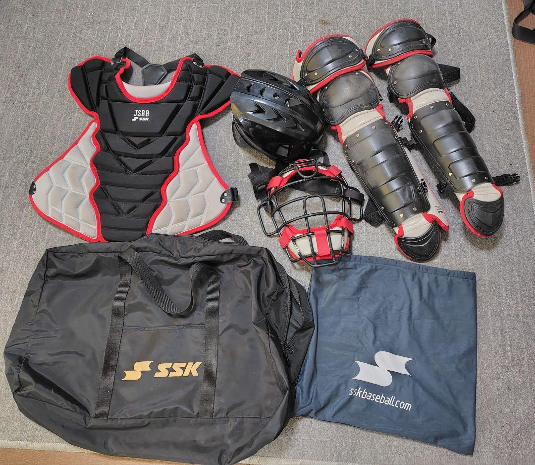 SSK キャッチャー防具一式 マスク、ヘルメット、プロテクター、バッグ