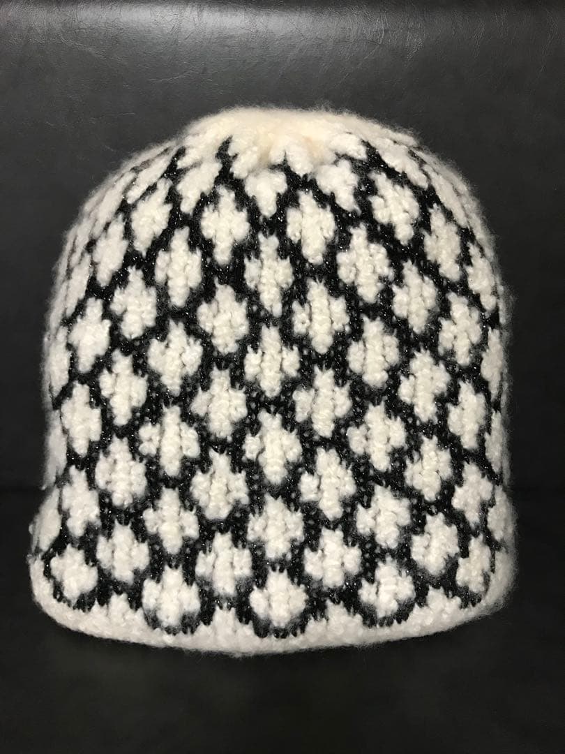 美品　シャネル　CHANEL カシミヤ　ニット帽　ココ