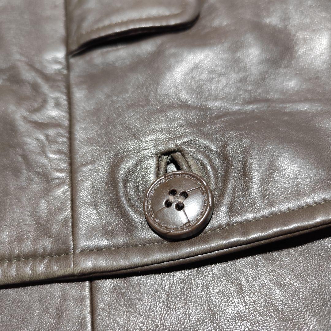 【しめじページ 】✦ ヴィンテージ 本革 羊革 ラム コート ジャケット