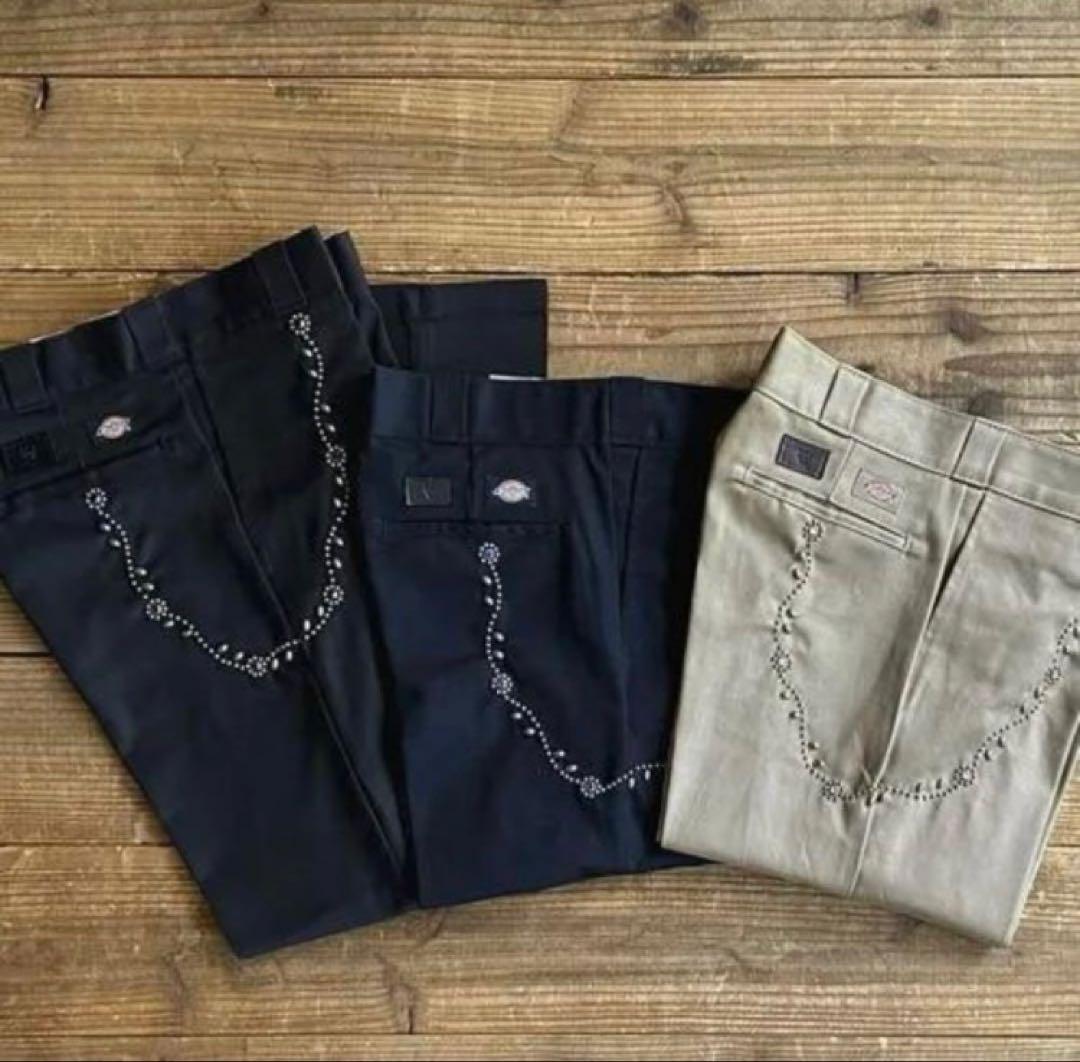 36 ブラック HTC ディッキーズ 874 ワークパンツ スタカリ キムタク着