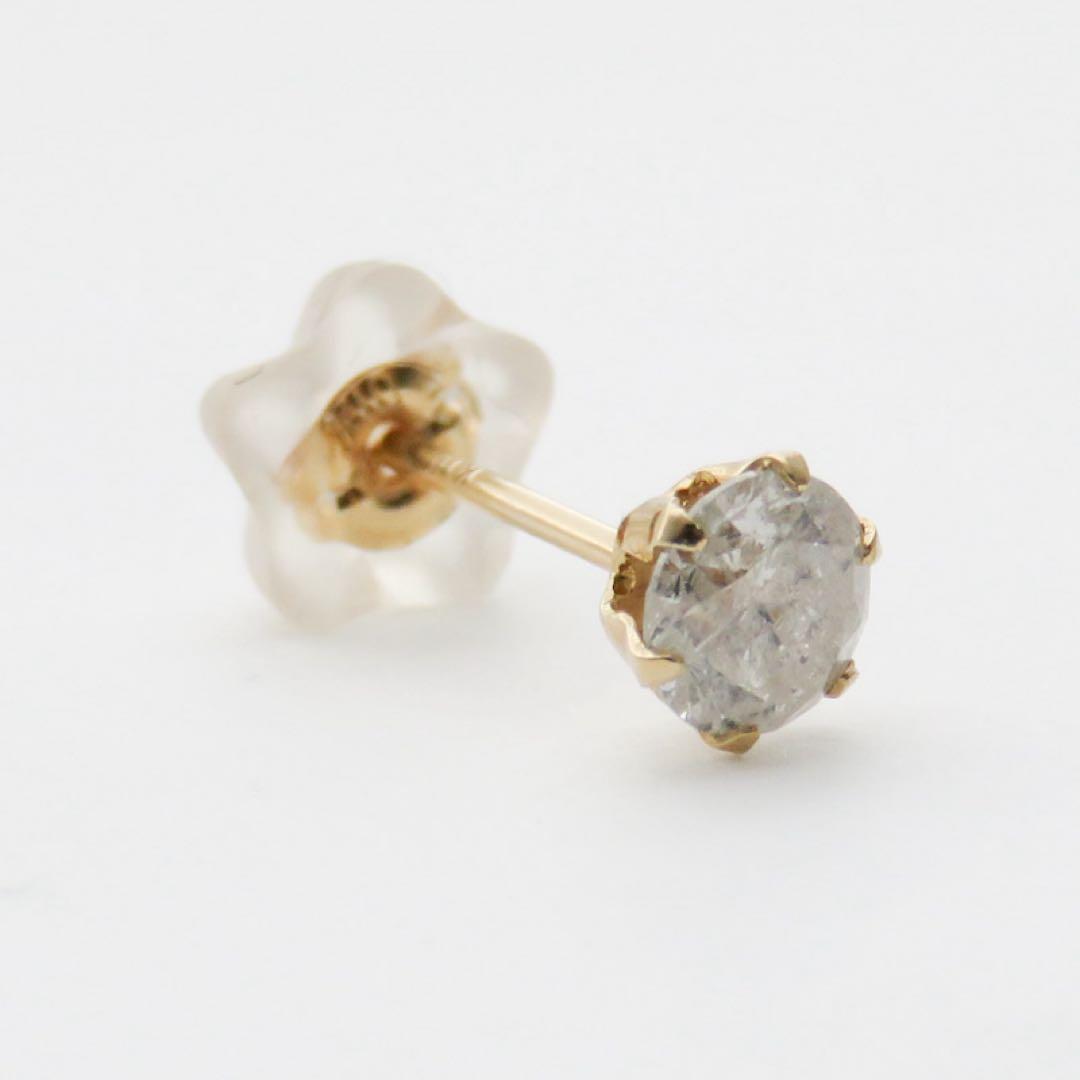 R*O様 本物保証！　K10YG 天然ダイヤモンド0.25ct 片耳ピアス　10