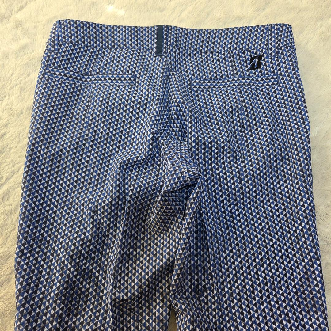 ブリヂストン　ゴルフ　パンツ　ストレッチ　３D立体　UVカット　tourB　青