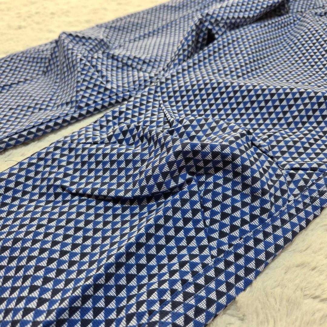 ブリヂストン　ゴルフ　パンツ　ストレッチ　３D立体　UVカット　tourB　青