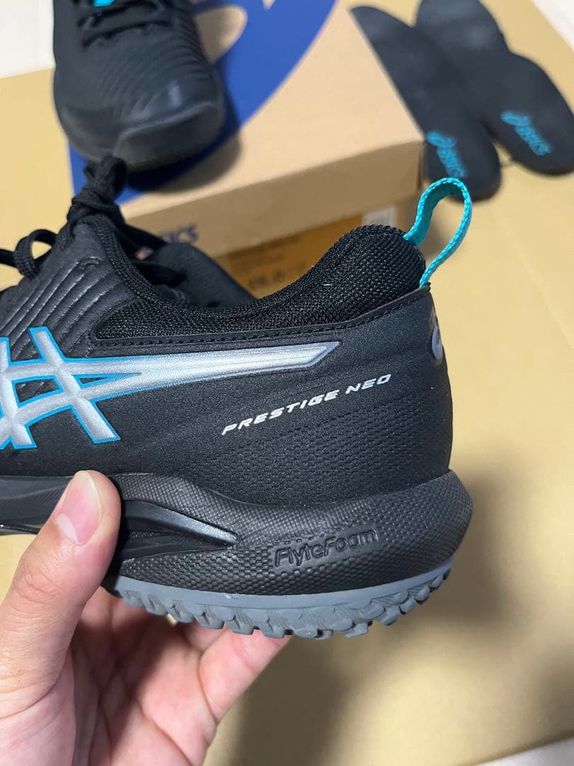 ASICS PRESTIGE NEO OC 25.0cm ブラック/ブルー