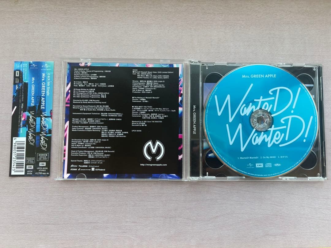 Mrs. GREEN APPLE WanteDWanteD初回限定CD+ DVD