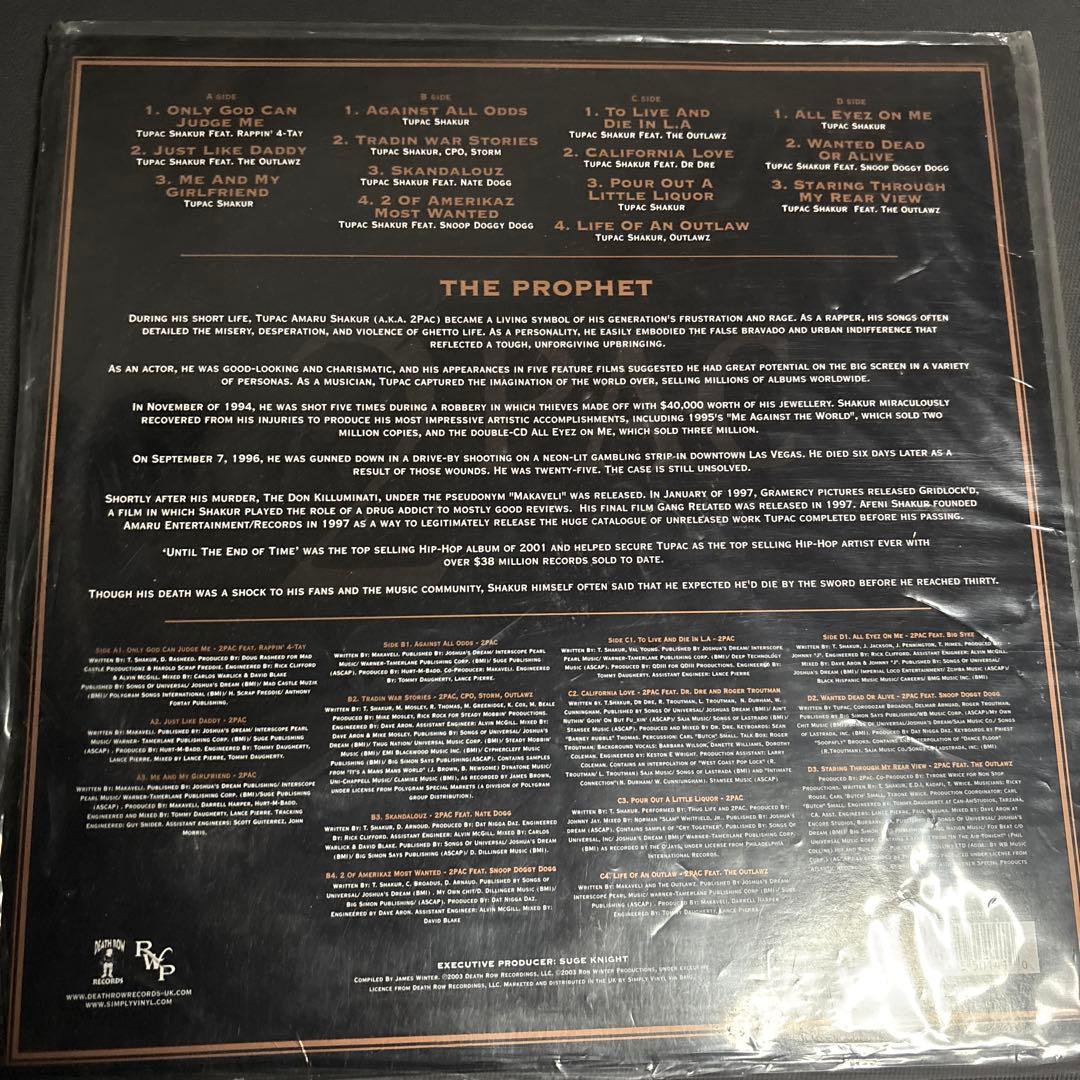 洋楽 2PAC THE PROPHET 2LP G-Rap hip hop