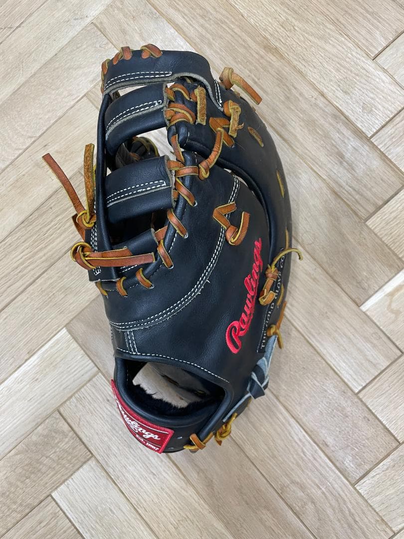 ローリングス 左投げ用 軟式ファーストミット ブラック サイズ12.5