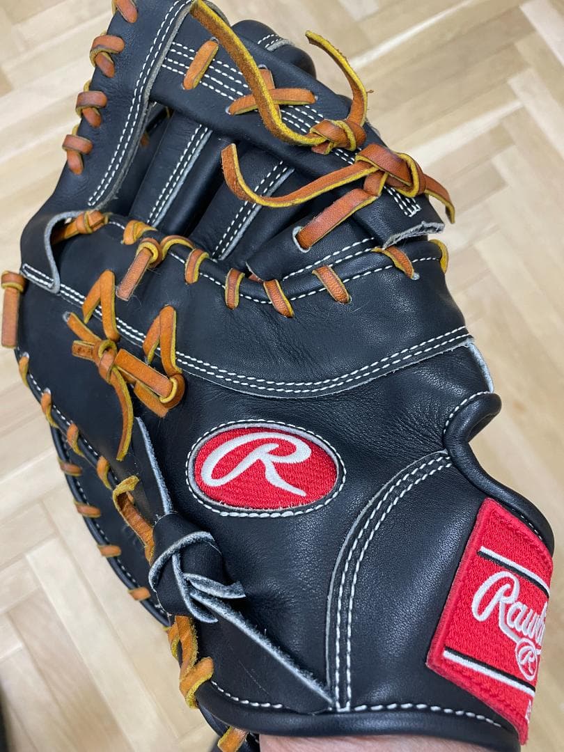 ローリングス 左投げ用 軟式ファーストミット ブラック サイズ12.5