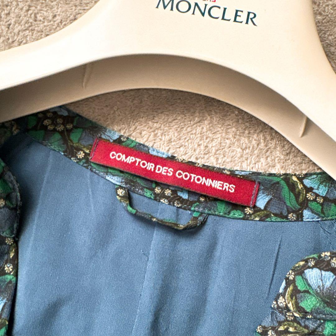 コントワーデコトニエ シルク 花柄 ロングワンピース M 絹　38　ボタニカル