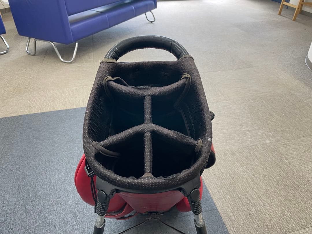 【希少・美品】BELDING ベルディング スタンド式 キャディバッグ 赤