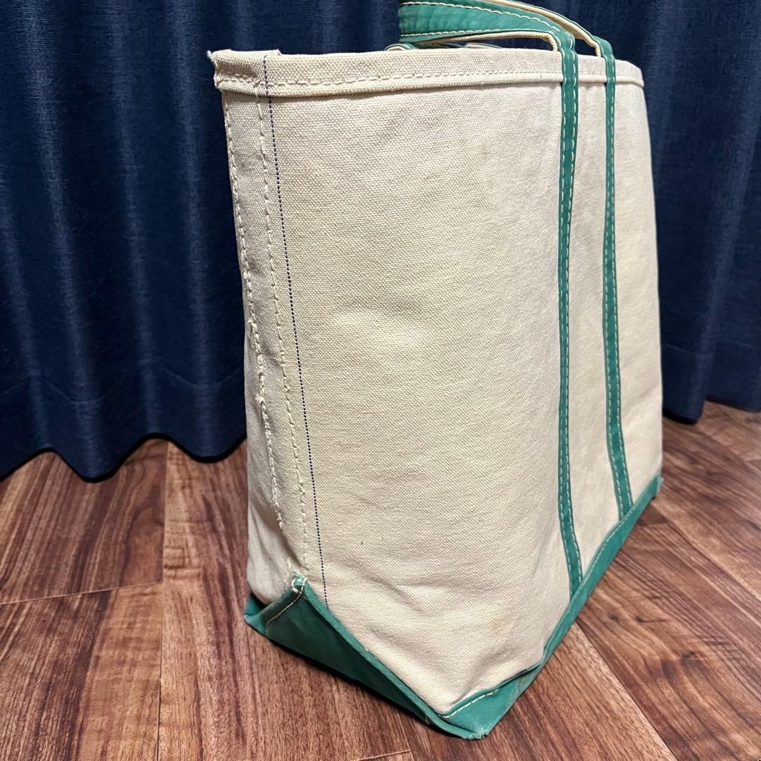 【70's 2色サイドタグ耳付き】LL Bean トート グリーン L