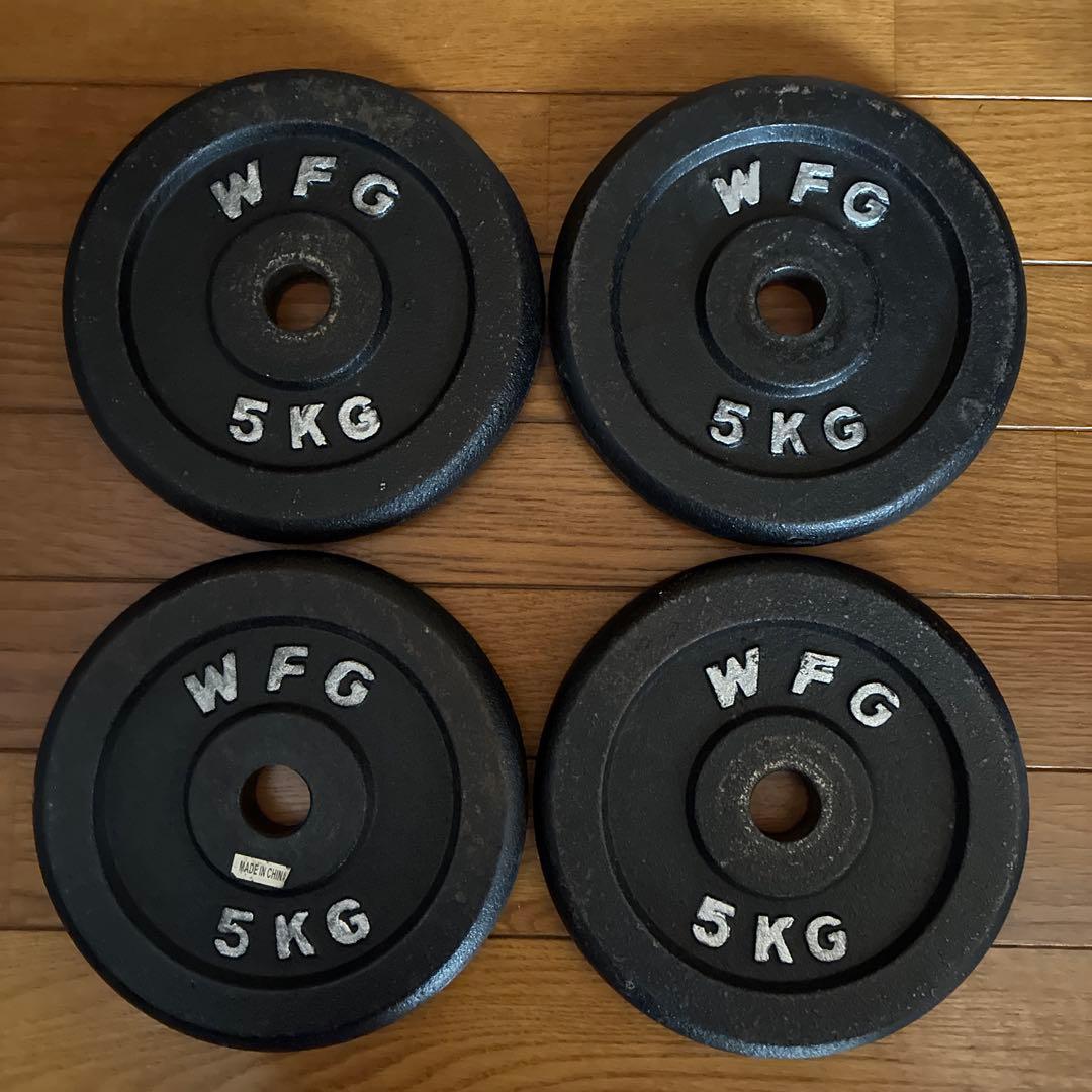 WFG ワイルドフィット 5kg ダンベルプレート 4枚セット　合計20kg