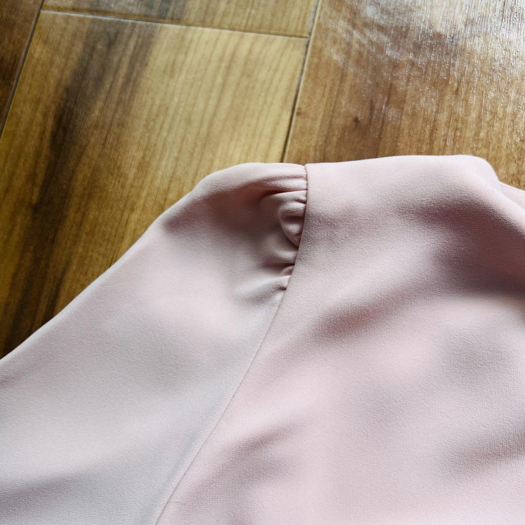 ［未使用］CELFORD アシンメトリータックドレープワンピース S