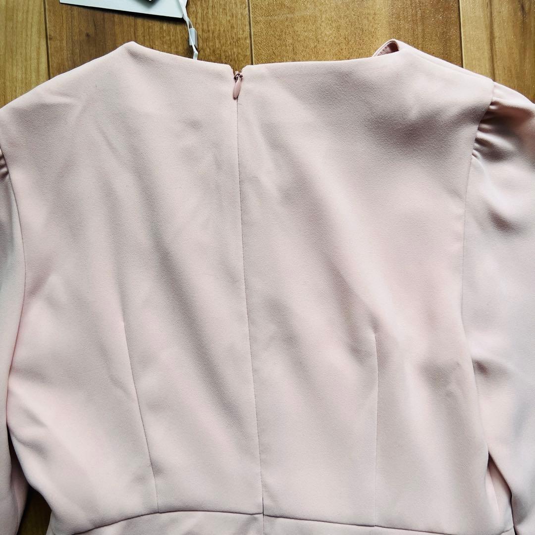 ［未使用］CELFORD アシンメトリータックドレープワンピース S