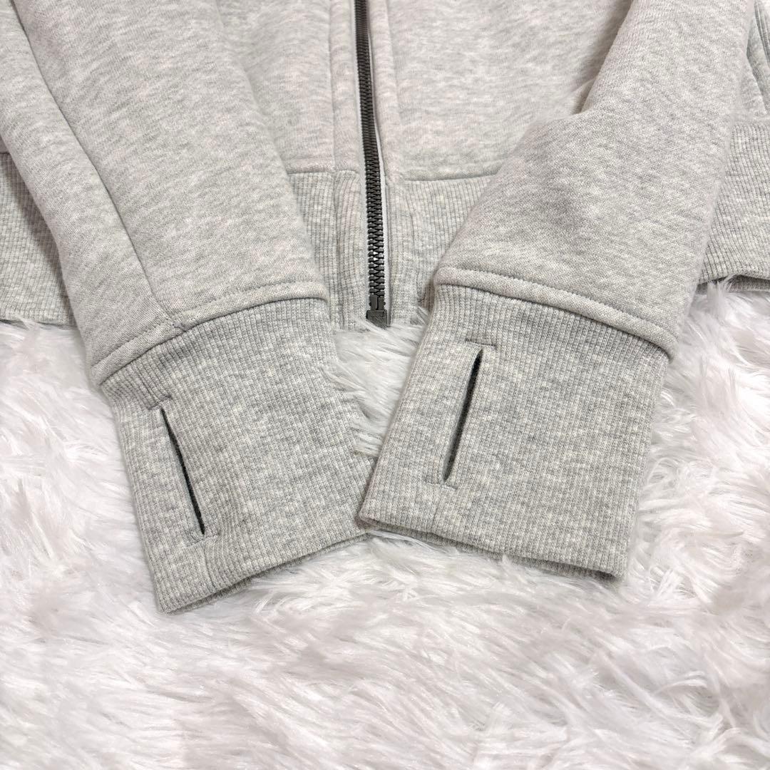 ルルレモン　フード付き　ジップパーカー　グレー　サイズ4