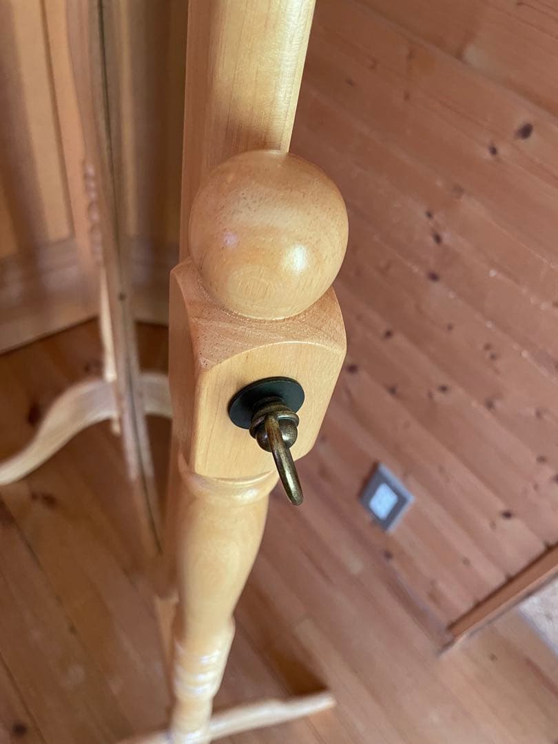 超美品　アンティーク風　スタンドミラー　オーバルミラー　姿見　ビンテージ風