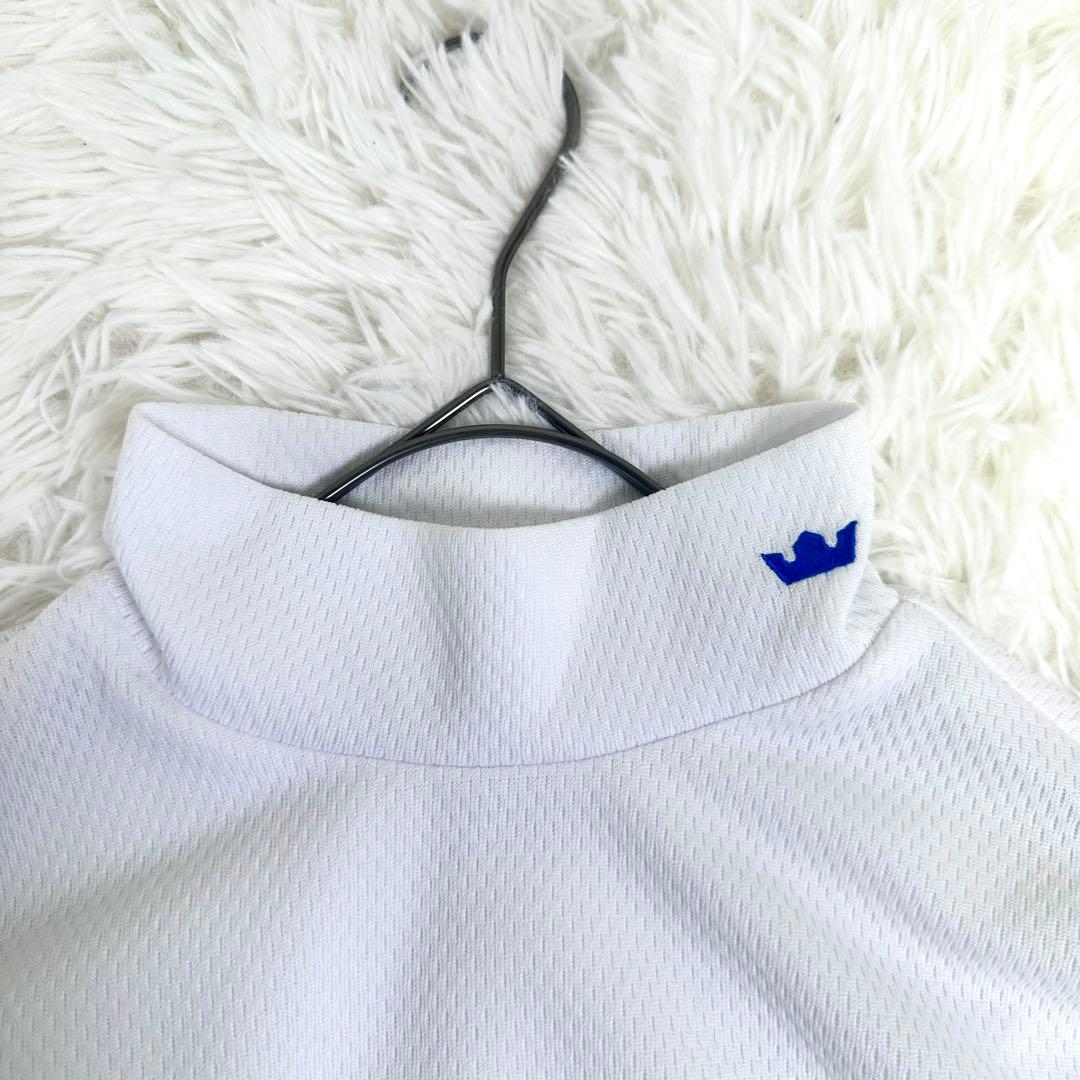 未使用級✨ パーリーゲイツ ゼブラメッシュダンボール 長袖 ハイネックカットソー