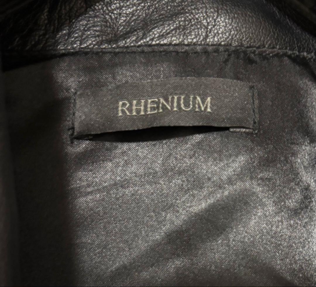 美品　RHENIUM ラムレザー　ダブルライダース　ジャケット　大きいサイズ