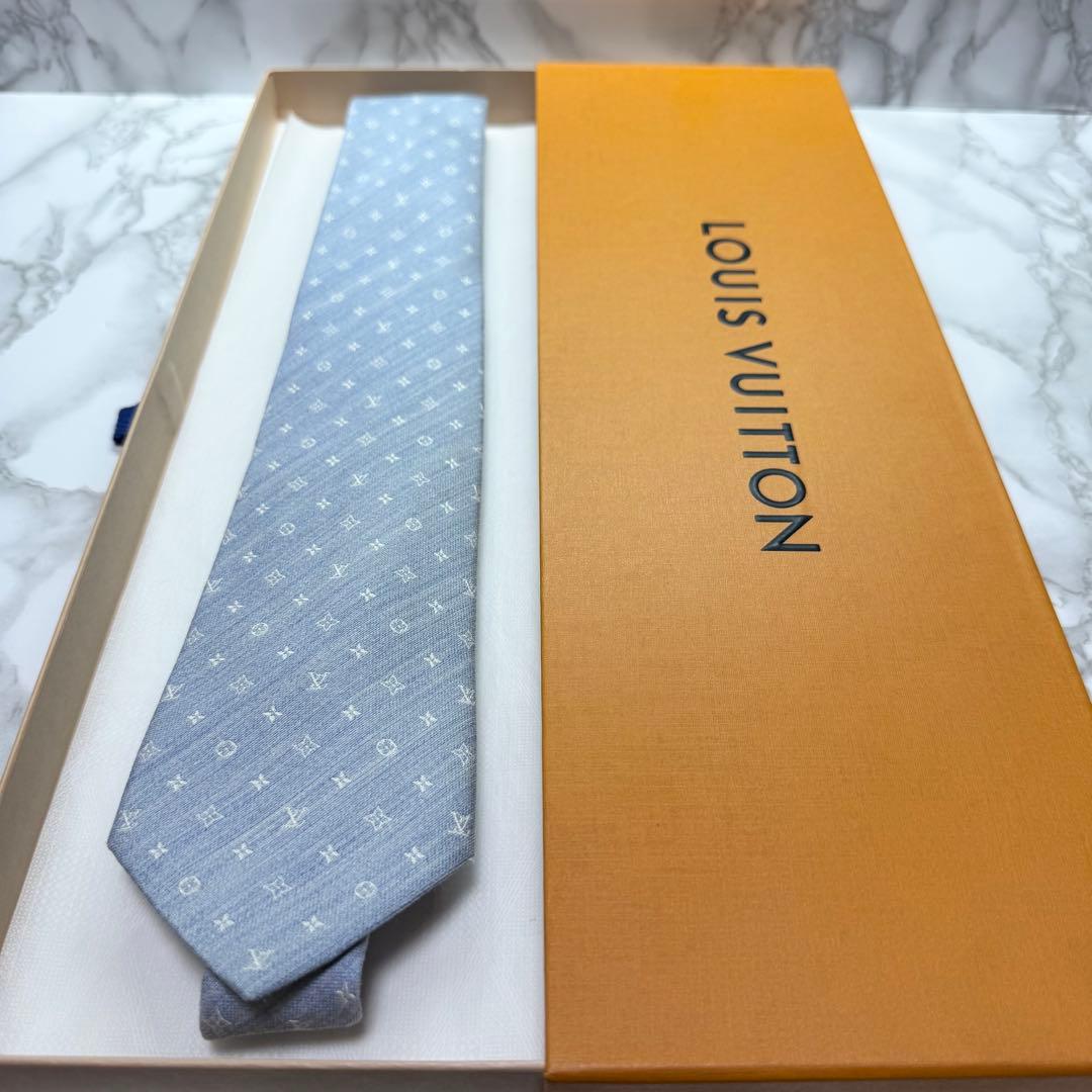 ✨極美品✨ 現行 LOUISVUITTON ネクタイ シルク100% モノグラム