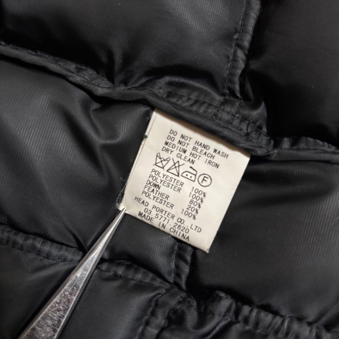 ヘッドポータープラス　ダウンベスト　ブラック　M