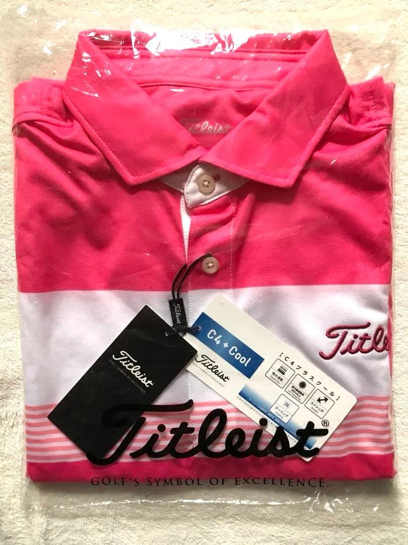Titleistツアーモデル ポロシャツ ゴルフウェア 刺繍ロゴ付 プラスクール