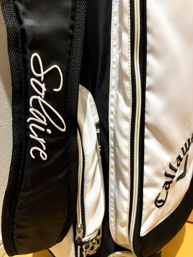 【美品】Callaway ソレイル　キャディバッグ ブラック/ホワイトレディース