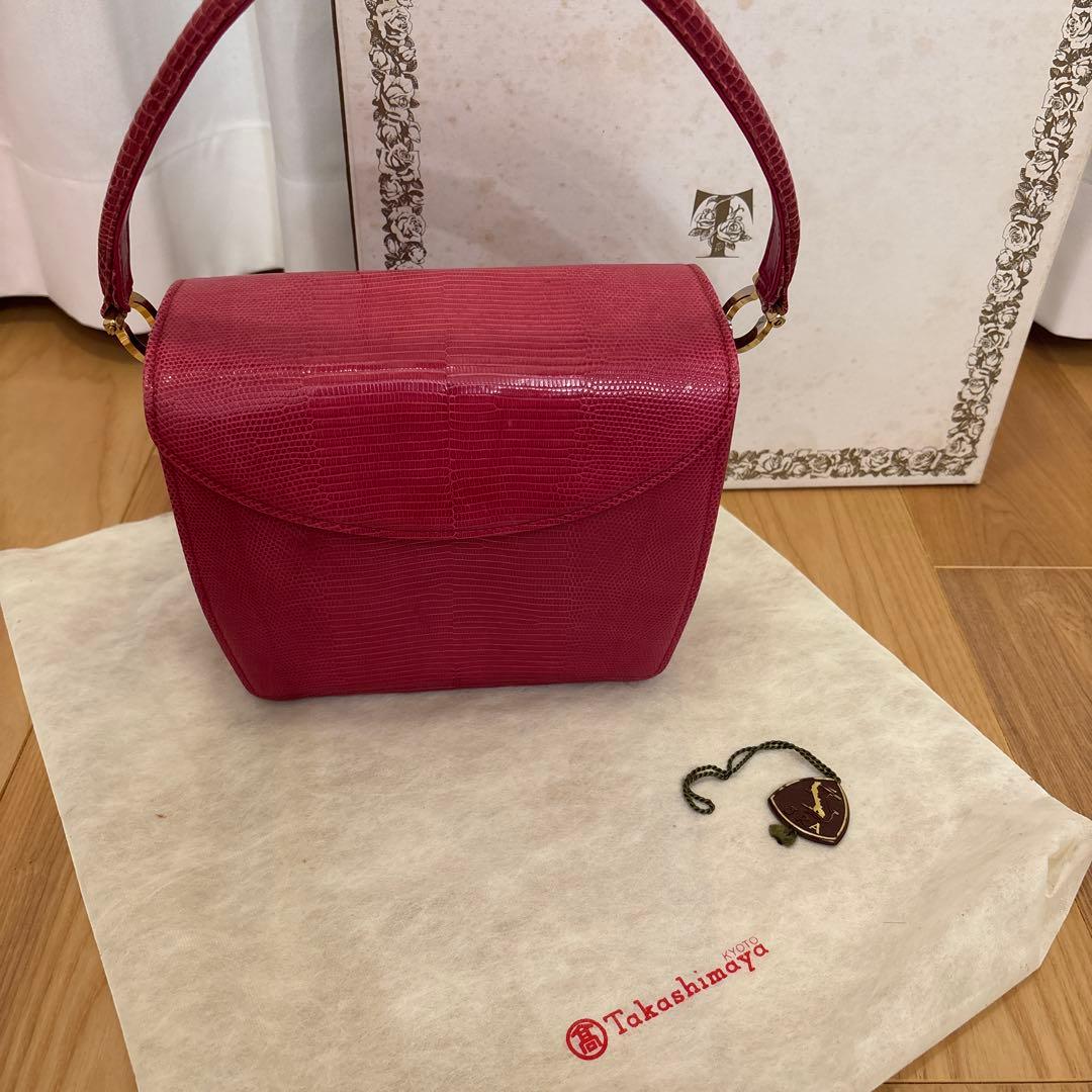 Reptile Bolsetta JRA認定 リザード 本革 ハンドバッグ