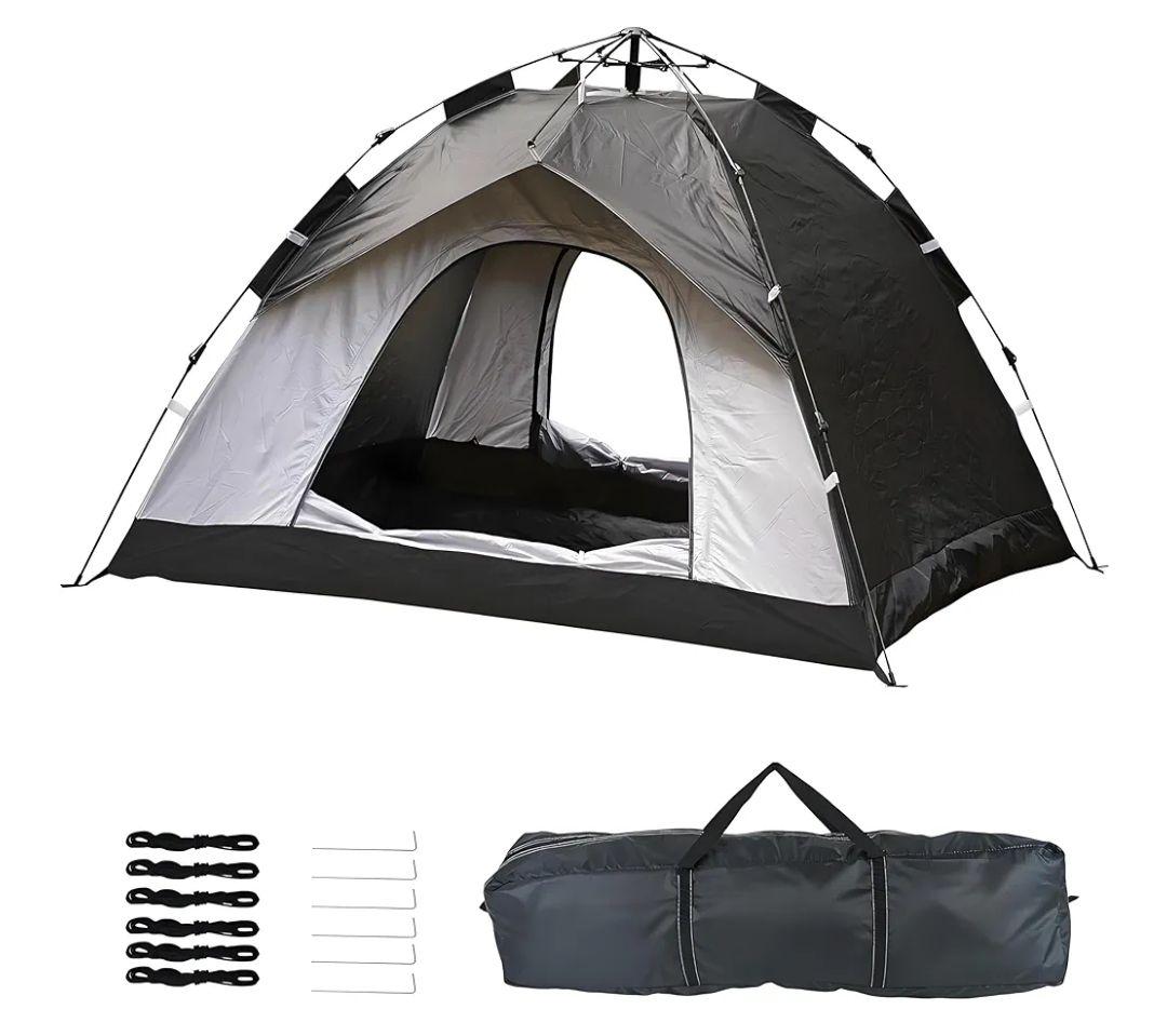 【新品未開封】2-3人用キャンプテント 入口2個 日除け付 避難 安眠 快適