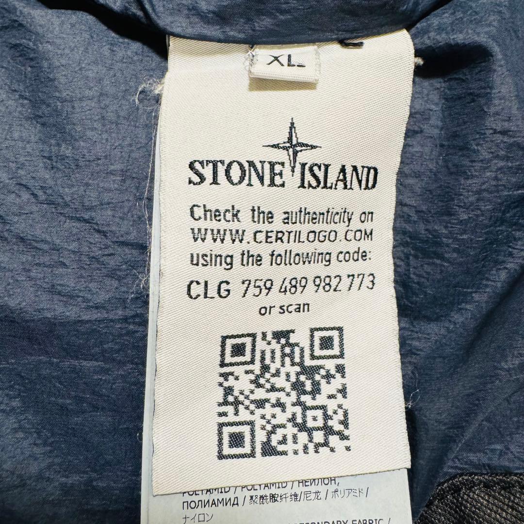 STONE  ダウンベスト グレー XL ロゴワッペン 肩章