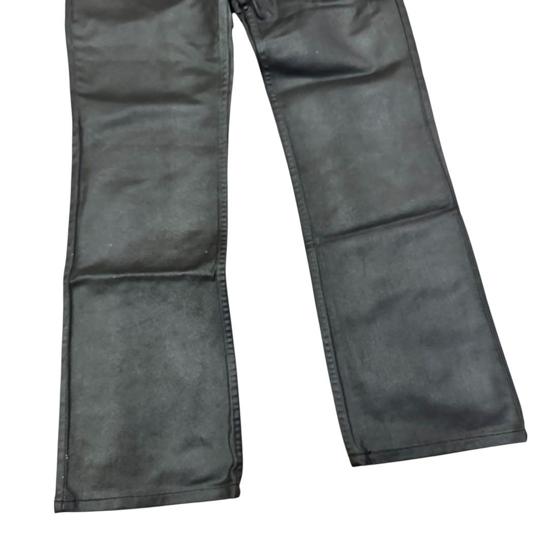 極美品リーバイス 517コーティングフレアブラックデニムパンツ ブーツカット