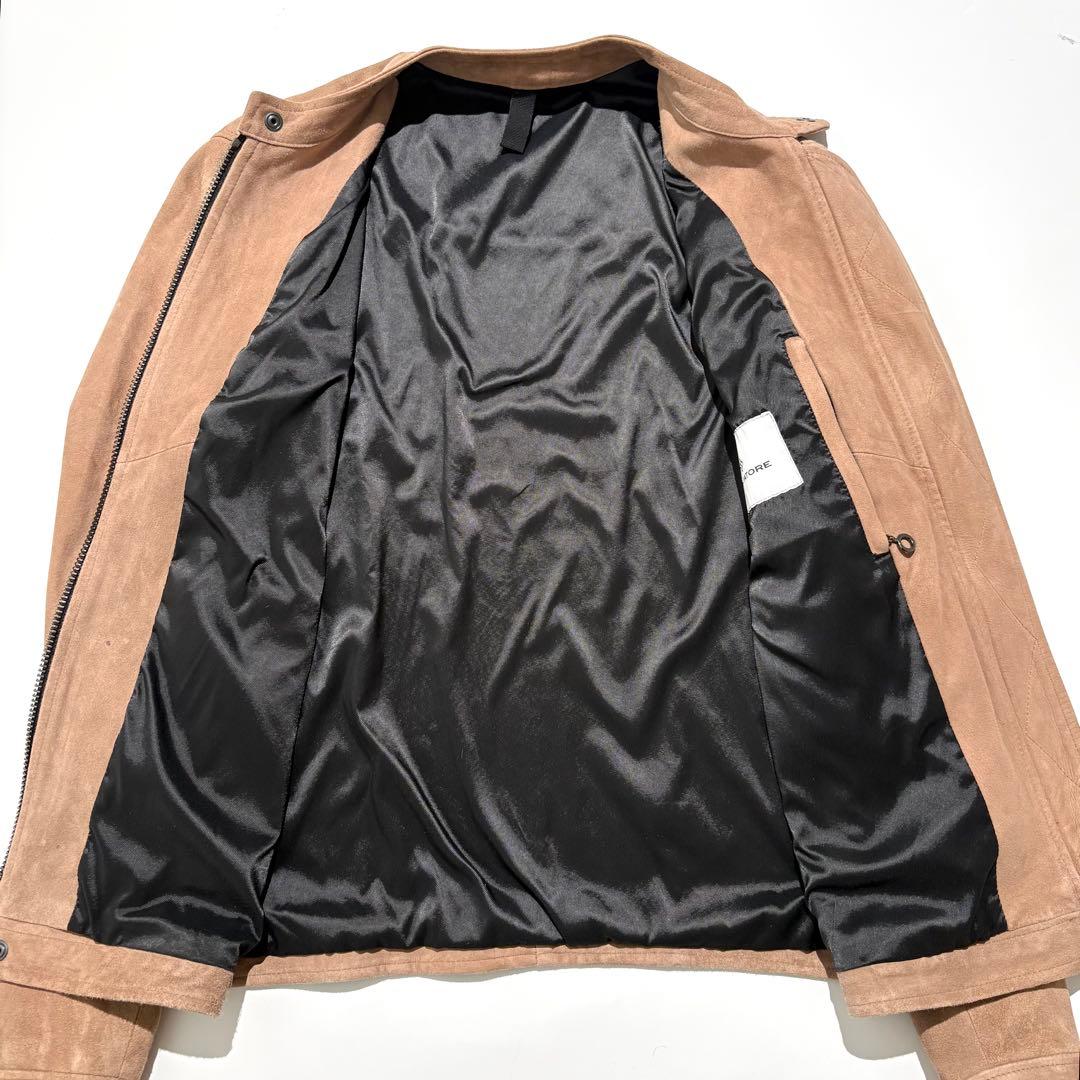 【美品】TAGLIATORE レザージャケット ラムレザー ブラウン 44