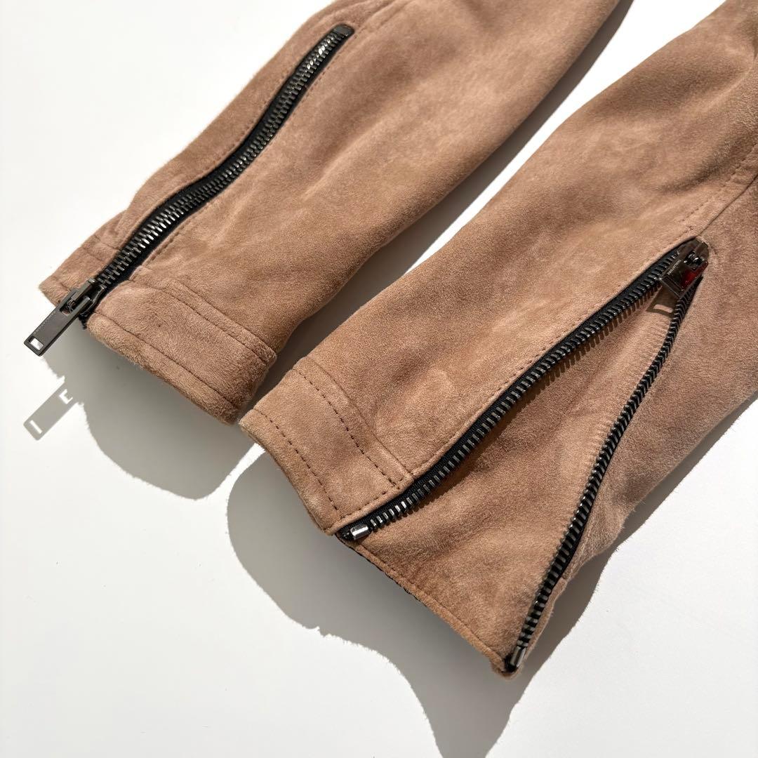 【美品】TAGLIATORE レザージャケット ラムレザー ブラウン 44