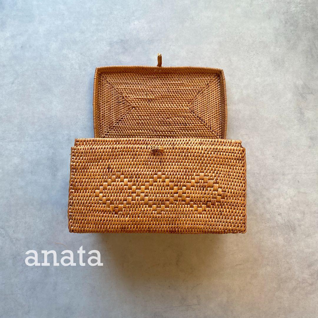 バリ島　マスクケース(モチーフ)　新品未使用　小物入れ　テーブル用品　かご　収納