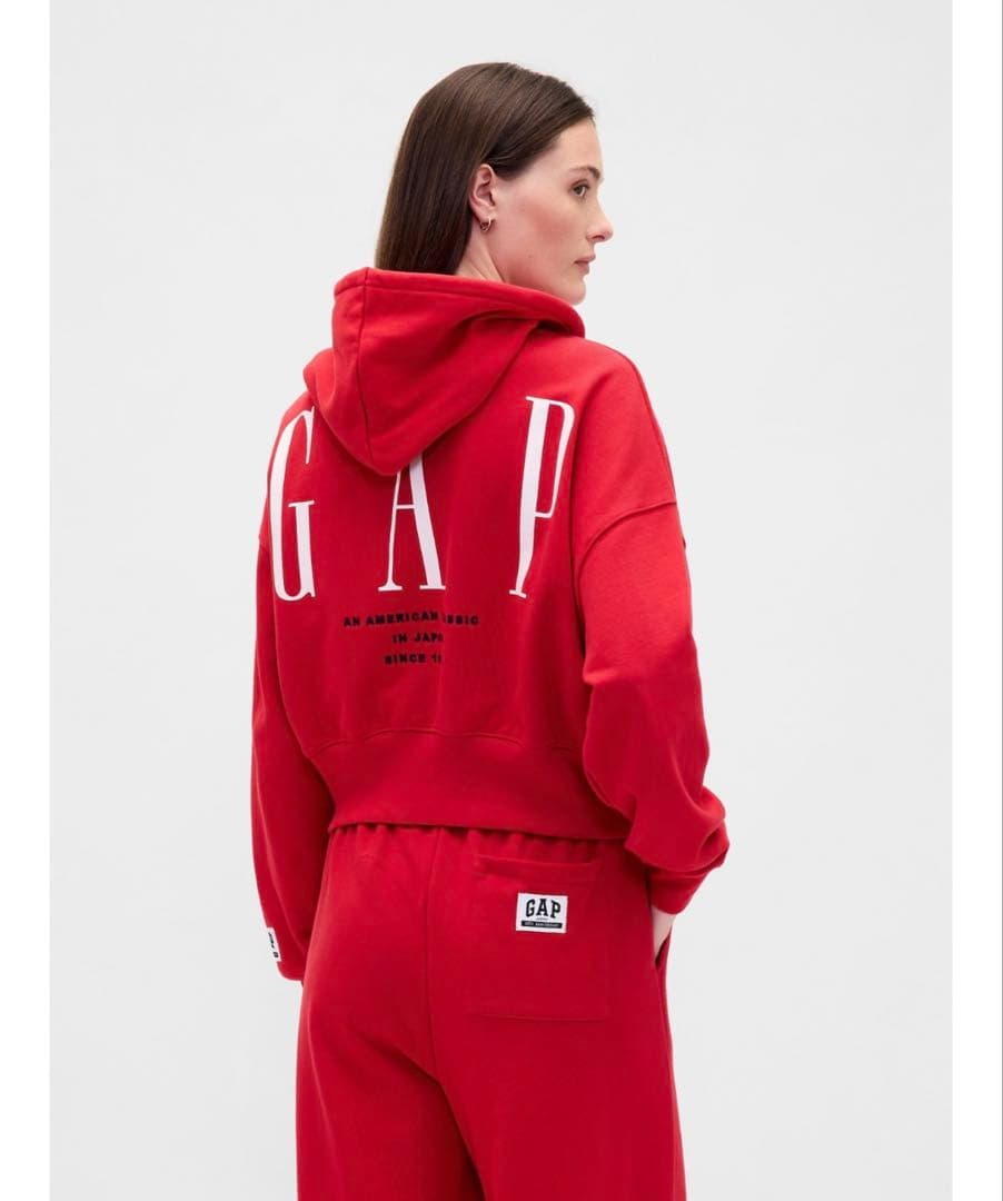 GAP ジップパーカー レッド