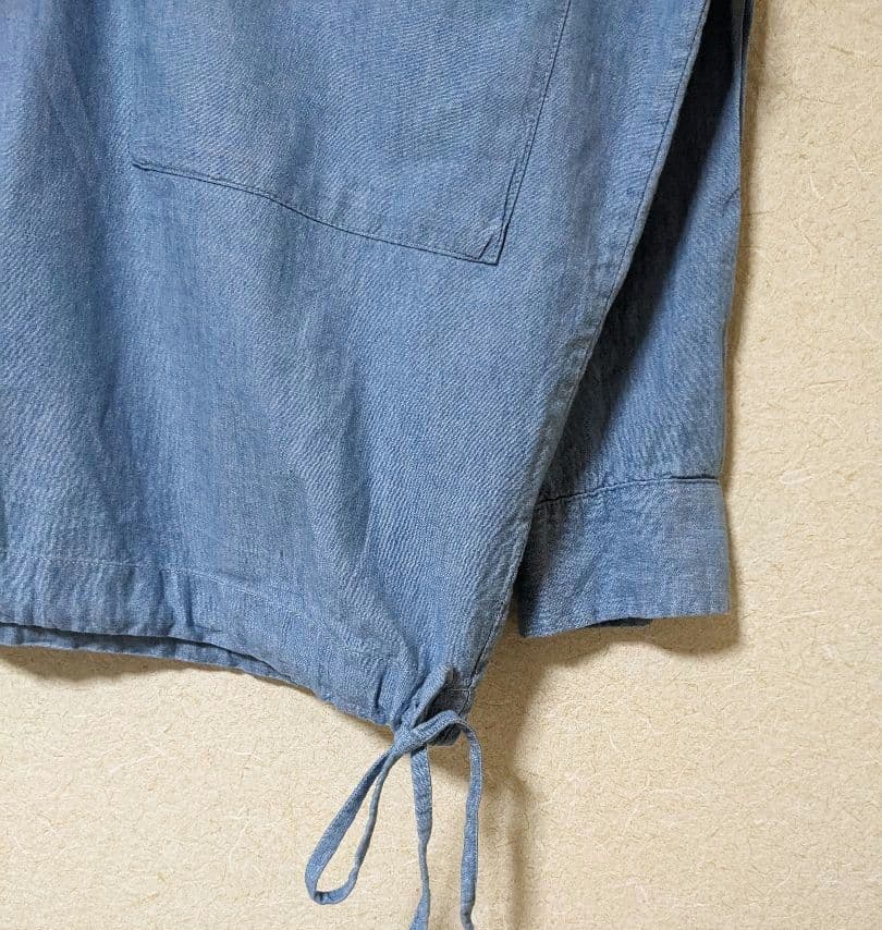 フレームワーク　ダンガリードロストシャツ　美品　デニムシャツ　現行　ブラウス