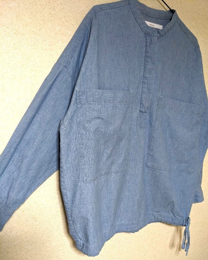フレームワーク　ダンガリードロストシャツ　美品　デニムシャツ　現行　ブラウス