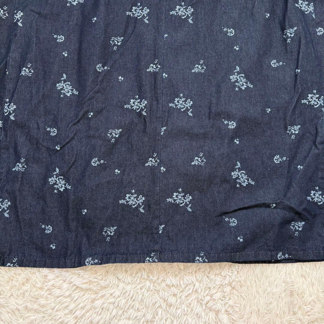 美品✨25SS✨ウィルフリー　フラワープリント　デニムワンピース　定価2.2万