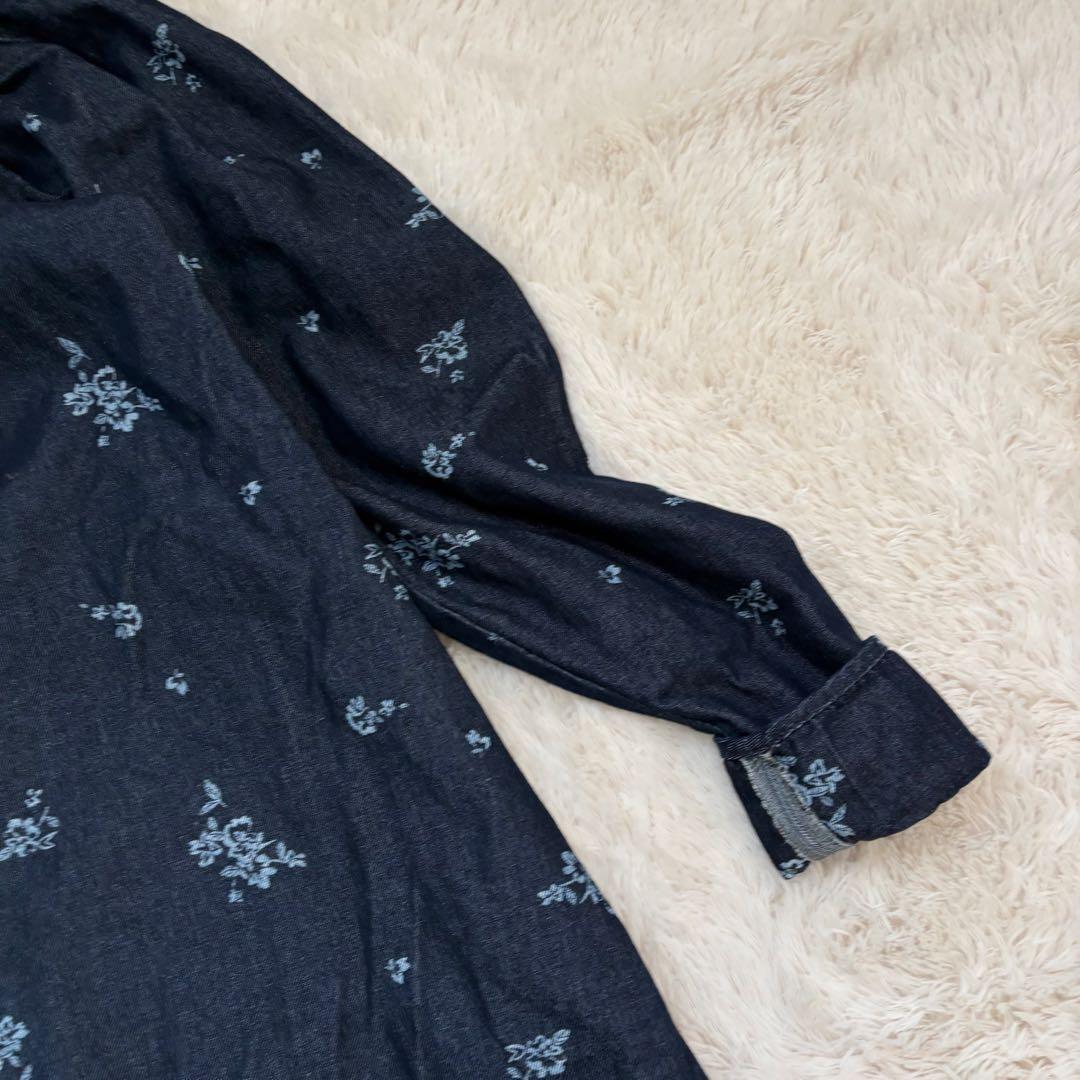 美品✨25SS✨ウィルフリー　フラワープリント　デニムワンピース　定価2.2万