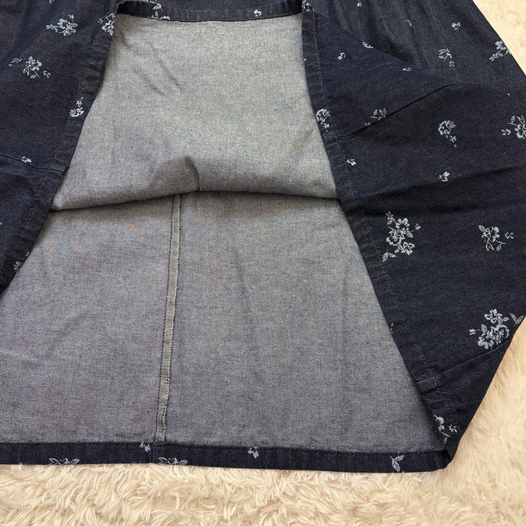 美品✨25SS✨ウィルフリー　フラワープリント　デニムワンピース　定価2.2万