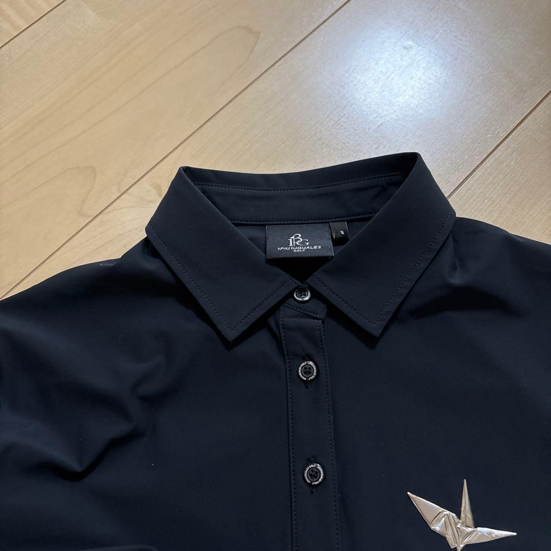 1PIU1UGUALE3　ゴルフ　ポロシャツ サイズ2 MーL相当　黒