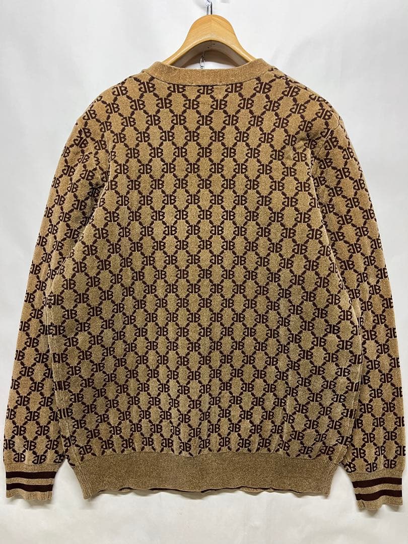 綺麗 ジャックバニー ロゴ総柄 ニットカーディガン 大きいサイズ4 L相当