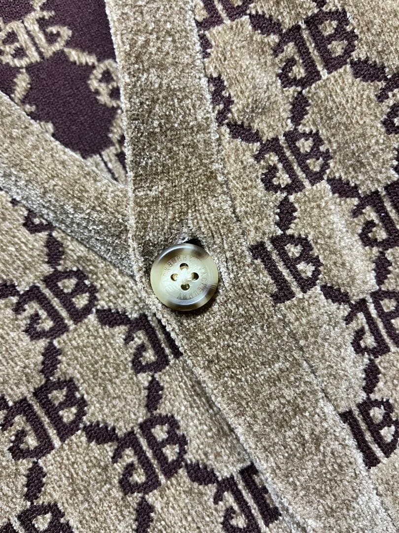 綺麗 ジャックバニー ロゴ総柄 ニットカーディガン 大きいサイズ4 L相当