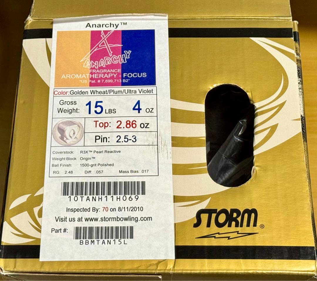 【激レア新品ボール】ストーム アナーキー 15ボンド ボウリングボール