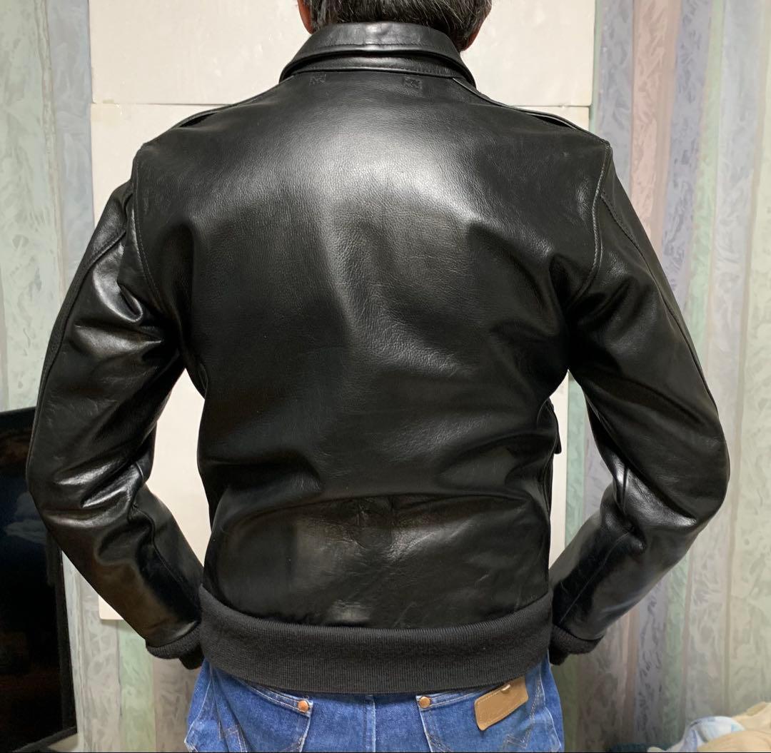 アビレックス　上野商会　ブラックレザー A-2 サイズ40