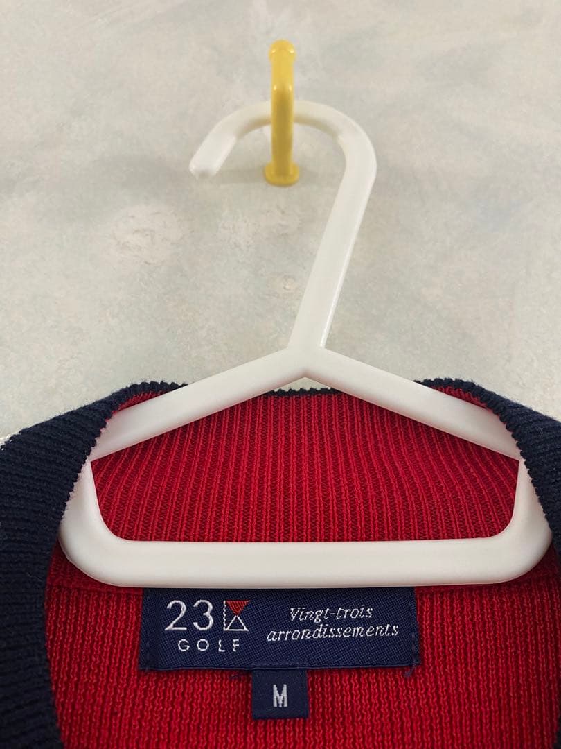 美品 23区GOLF フルジップ コットン ニット セーター M メンズ ゴルフ