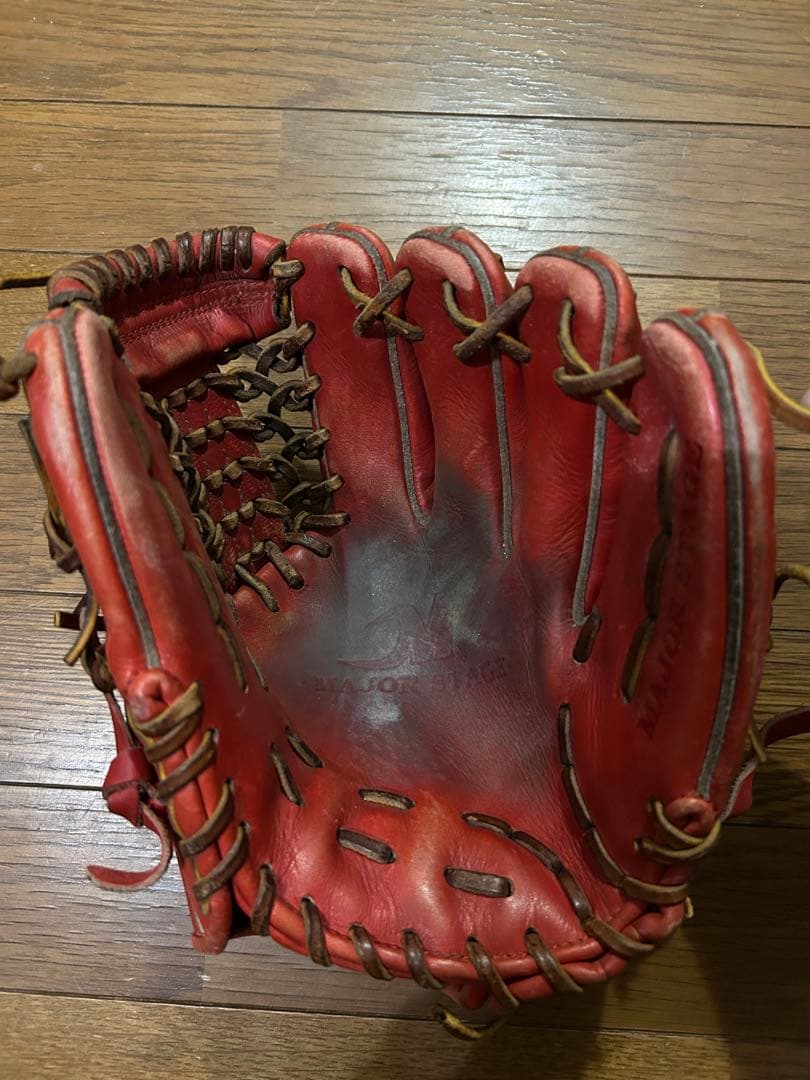 メジャーステージ 軟式グローブ 赤