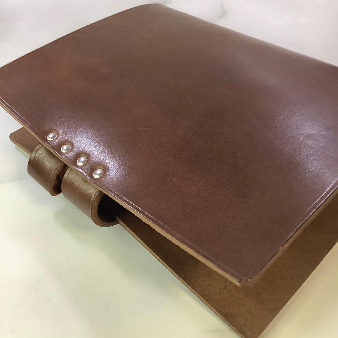 一枚革国産サドルレザー手帳　A5サイズ　ブラウン